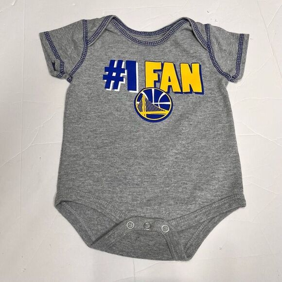 NBA Golden State Warriors #1 Fan Bodysuit   Sz 0/3 Months - Picture 1 of 5